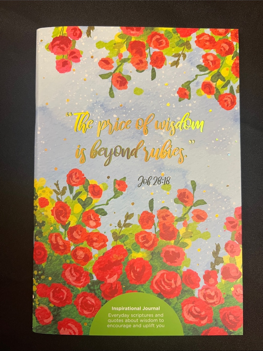 WISDOM Inspirational Journal - Red Flower Garden Print - Picture 4 of 4
